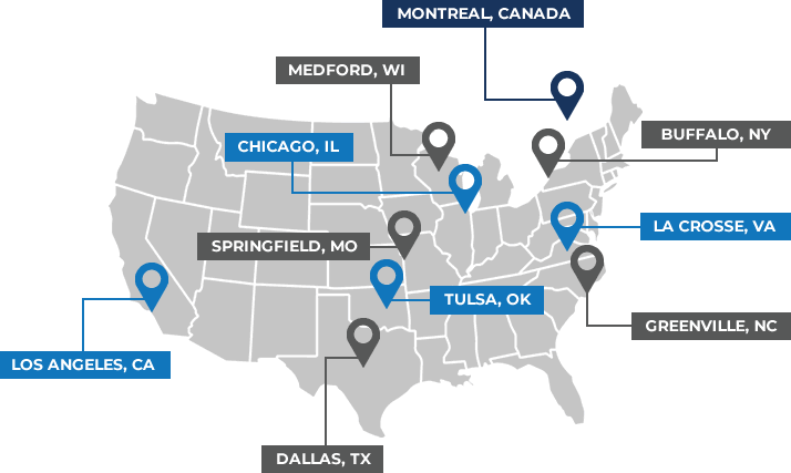 map of US HeatX factory locations